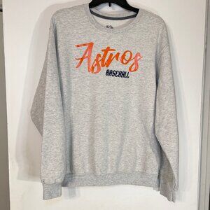 Houston Astros Sweatshirt Gray Long Sleeve Size Medium 